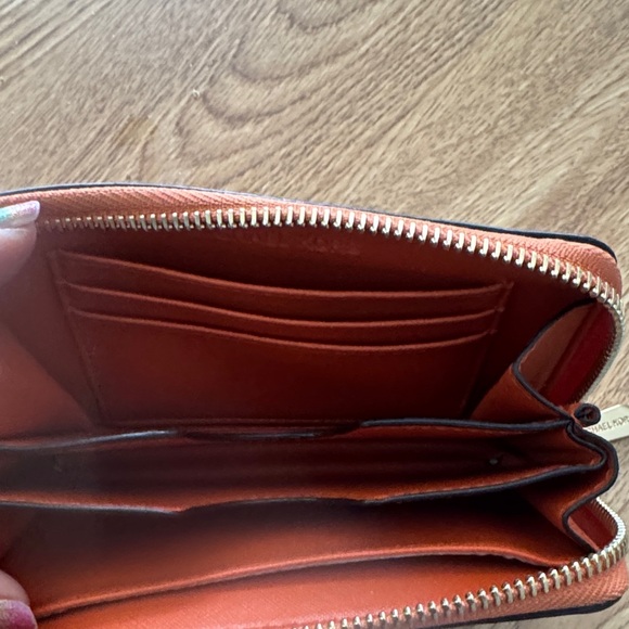 Michael Kors Tangerine Wristlet with Gold Accents - Picture 3 of 5